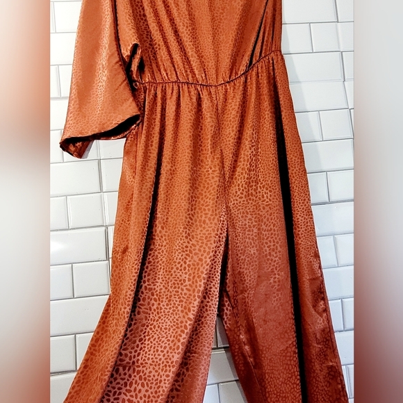 ACCENT PRONE THE LABEL Ladies One Shoulder Jumpsuit Elastic Waist Wide Leg Light - Picture 5 of 8